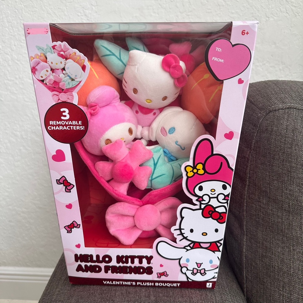 HELLO KITTY AND FRIENDS VALENTINE’S PLUSH BOUQUET